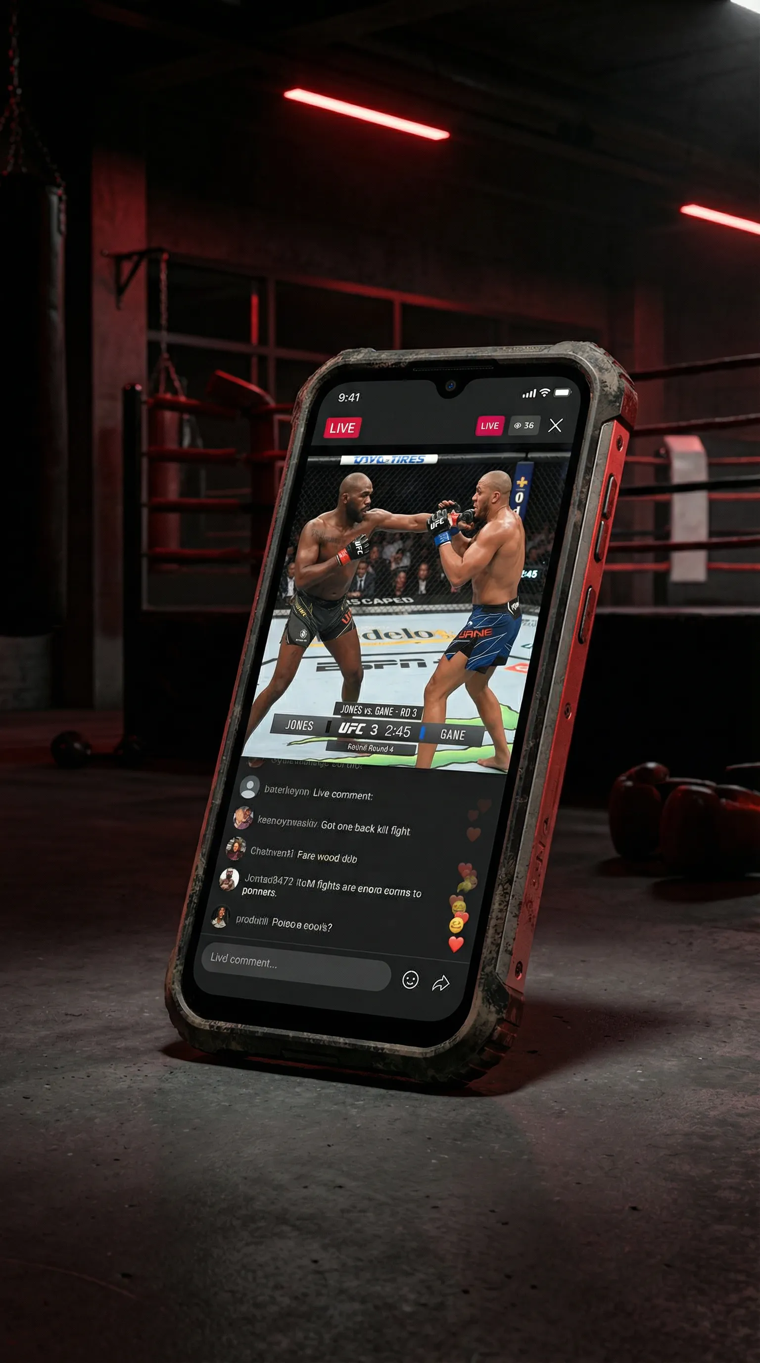 拉斯维加斯娱乐城app 移动端APP格斗直播界面